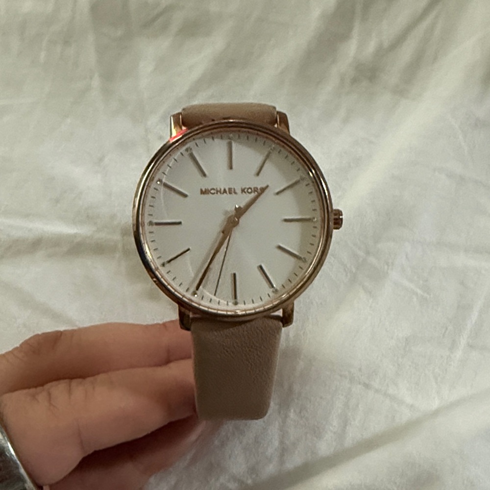 Michael Kors Gold and Tan Women's Watch